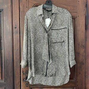 Zara pajama-like blouse - size Small NWT